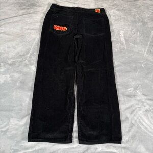 Empyre Corduroy Relaxed Fit Pants Mens 34x29 Baggy Skater Grunge Black